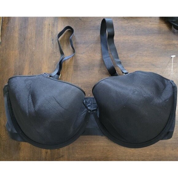 NWOTD CUUP 34F The Demi Modern T Shirt Black Bra 124349